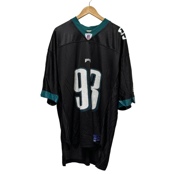 Vintage 2000's‎ Philadelphia Eagles NFL Jersey Reebok 93 Kearse Black Green XL - Picture 2 of 5
